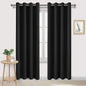 DWCN Black Out Curtains 84 Inch Long 2 Panels, Thermal Light Blocking Room by DWCN