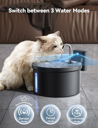 Wireless Cat Water Fountain FEELNEEDY 4000mAh Battery Operated Cat Fountain - Image 3