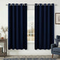 KOUFALL 72x63 Inches Long Navy Blue Blackout Curtains by KOUFALL