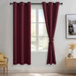 JIUZHEN Burgundy Blackout Curtains by JIUZHEN