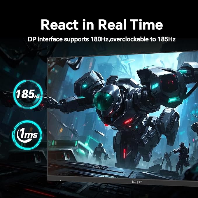KTC 24 inch Gaming Monitor QHD 180Hz, Fast IPS 1440p Computer Monitor, - Image 2
