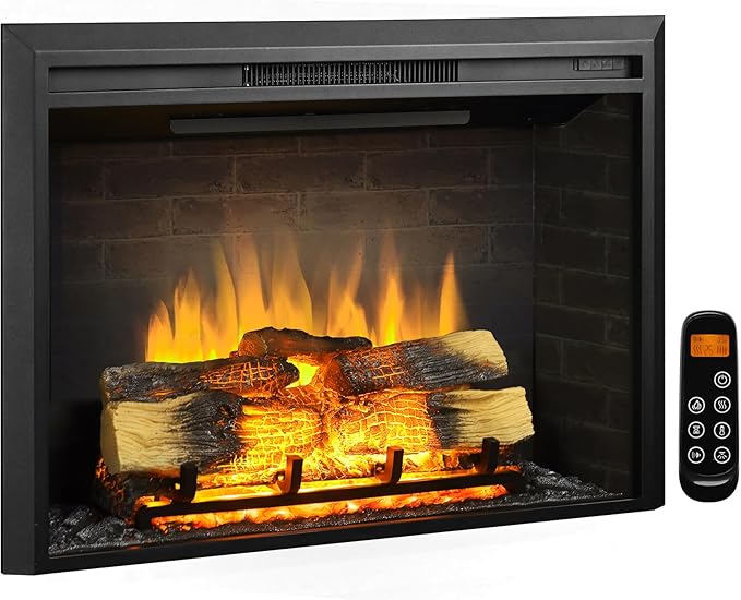 LegendFlame Carl 39" W Electric Fireplace Insert, Fireplace Heater 750/1500W by LegendFlame