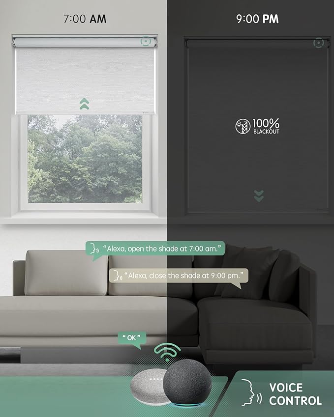 Yoolax Motorized Blinds with Remote, Automatic Window Blinds Directly - Image 3