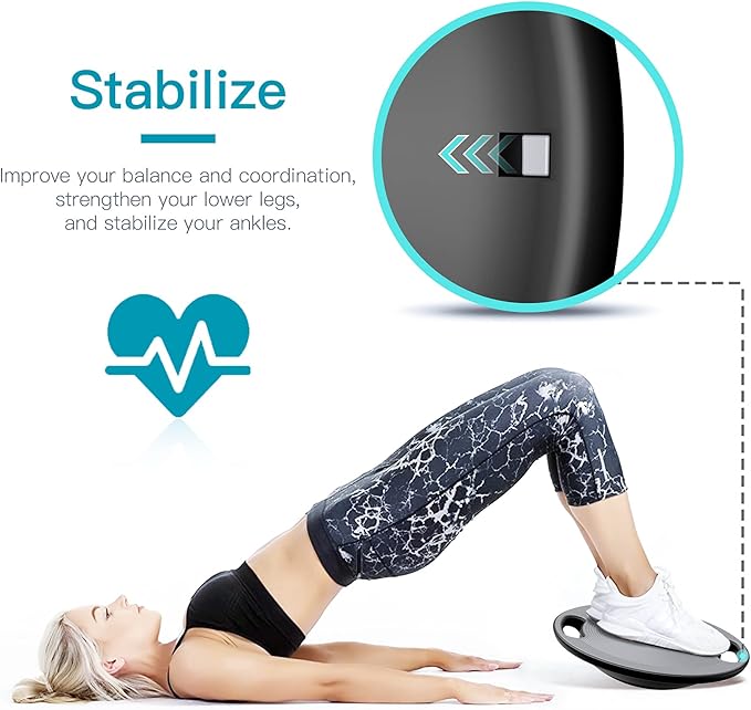 EVERYMILE Wobble Balance Board, Exercise Balance Stability Trainer Portable - Image 4