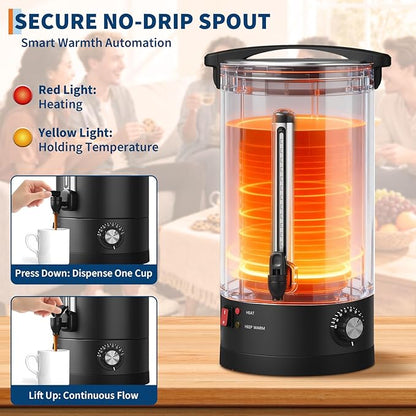 100 Cup Large Coffee Urn with Double Wall Insulation, 14L/3.8 Gallon Stainless - Image 5