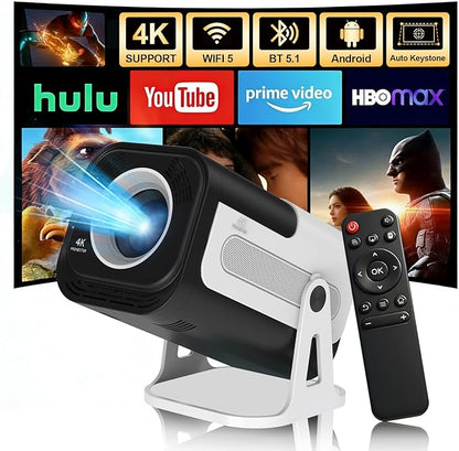 Mini Projector with Dual 5G WiFi and Bluetooth, Built-in App Smart Portable - Image 2