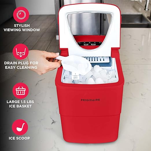 Frigidaire EFIC108 Counter top Portable, 26 lb per Day Compact Ice Maker Machine - Image 3