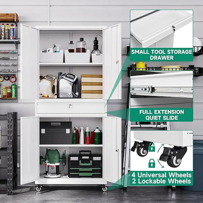 Letaya Metal Garage Storage Cabinet - Image 4