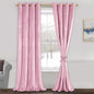 JIUZHEN Pink Velvet Curtains 120 inches by JIUZHEN
