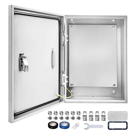 Outdoor Electrical Box 20 x 12 x 10''D NEMA 4X Enclosure Steel Box, Waterproof by CXCESNS