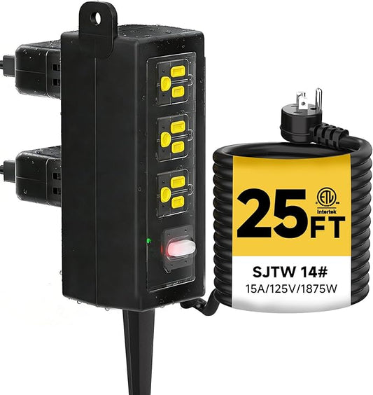 IP66 Outdoor Power Strip Waterproof, Iwister Heavy Duty Surge Protector by Unknown