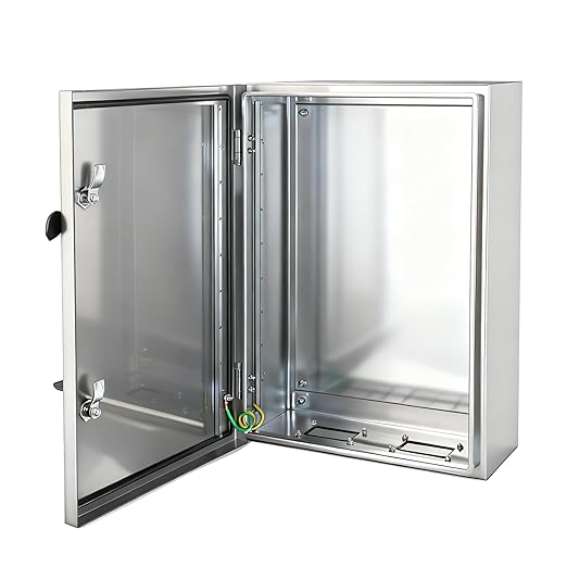Electrical Enclosure 24x16x8, 304 Stainless Steel Enclosure IP66 Waterproof and by YcXingnon