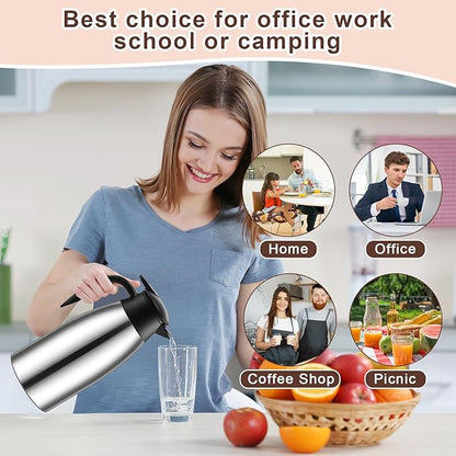 Norme 2 Pcs Thermal Coffee Carafe Insulated Stainless Steel Coffee Carafe - Image 6