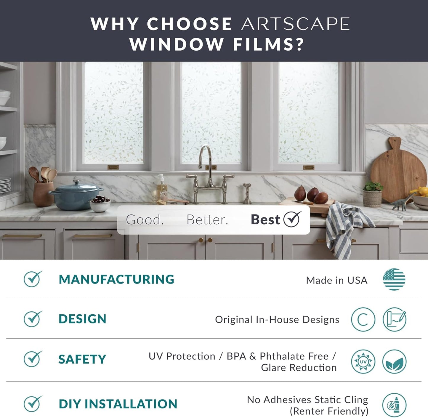 artscape Magnolia Window Film 24" x 36"
