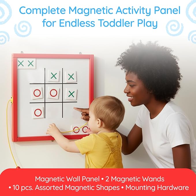 Magnetic Toddler Activity Wall Panel Toy – Interactive Wall Busy Board – - Image 2