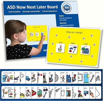First Then Visual Schedule for Kids –Premium Durable Plastic –32 Communication by AutismSuppliesandDevelopments