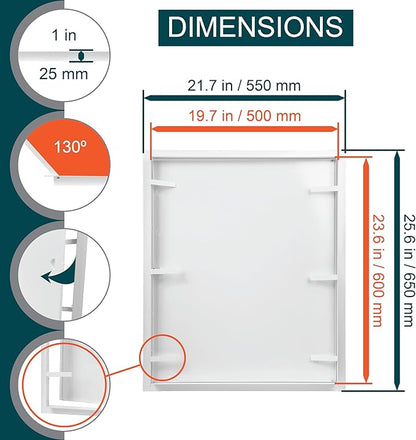 20" x 24" White Metal Access Panel. Service Shaft Door Panel. Plumbing - Image 2