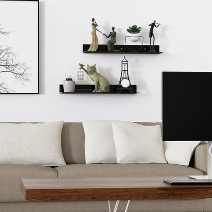 24 Inches Acrylic Wall Shelves 2 Pack, Floating Shelf - Image 2