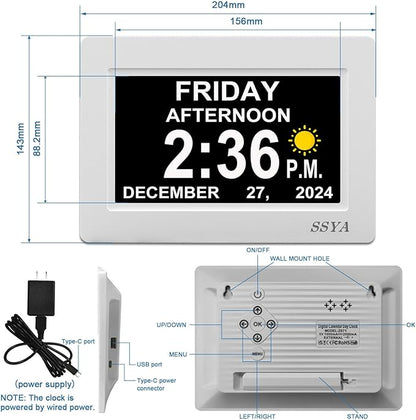 SSYA Digital Calendar Alarm Clock - Image 2