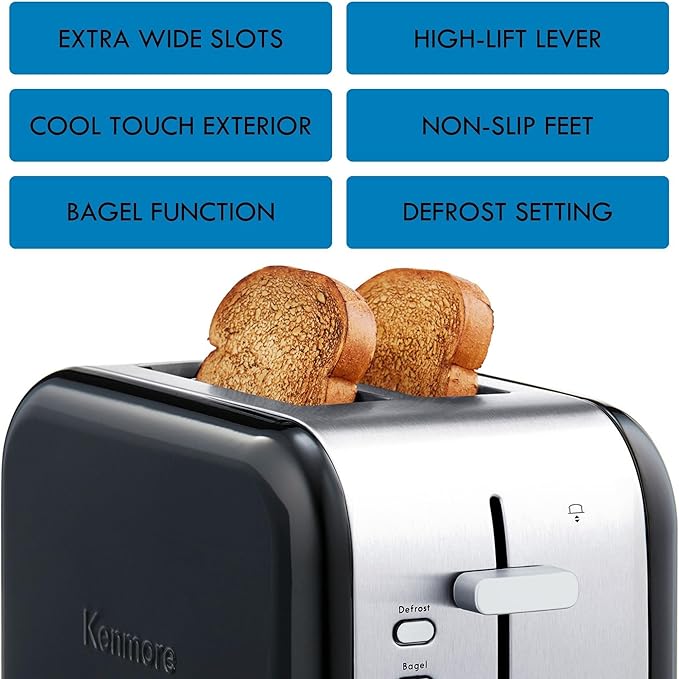 Kenmore 40600 2-Slice Toaster in Black - Image 3