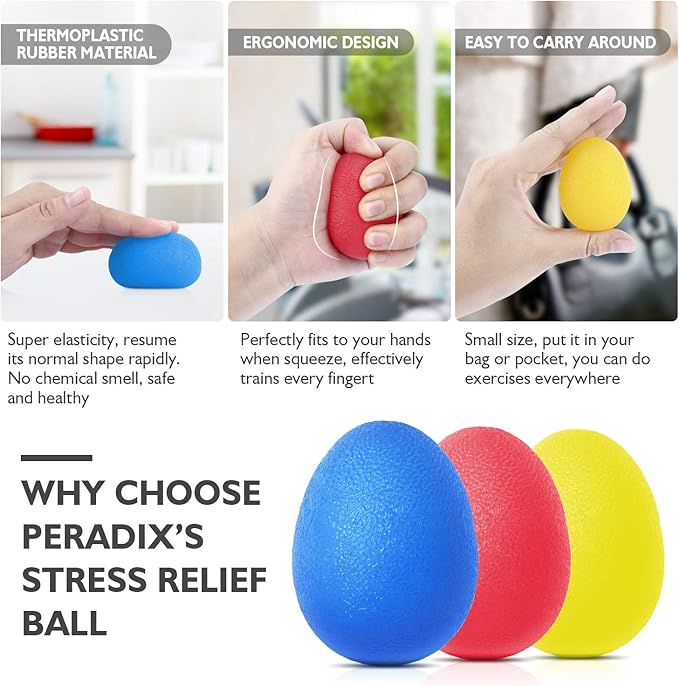 Peradix Hand Grip Strength Trainer, Stress Relief Ball, Wrist Rehab Therapy - Image 5