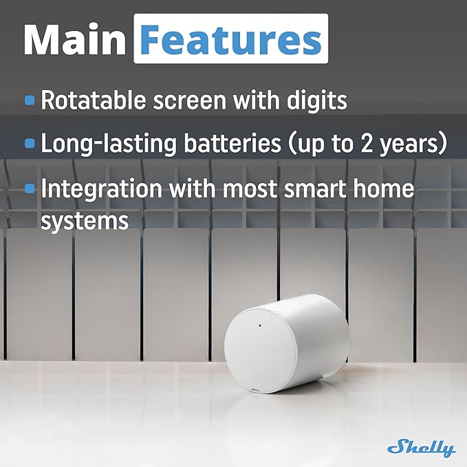 Shelly Blu TRV & Blu Gateway Gen3, Smart Thermostatic Radiator Valve, - Image 3