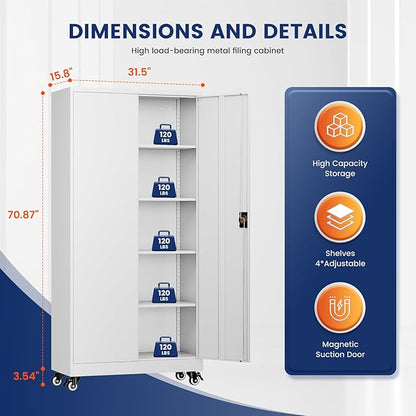 Yizosh Metal Garage Storage Cabinet - Image 3