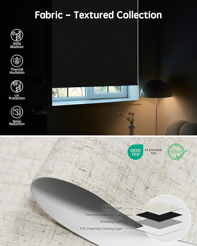Yoolax Motorized Blinds with Remote, Automatic Window Shades Work with Alexa - Image 6