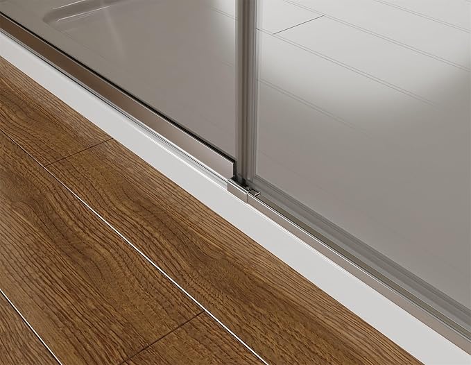 Pivot Swing Shower Door, Adjustable Width 58.9-60" W x 74" H Semi-Frameless - Image 9
