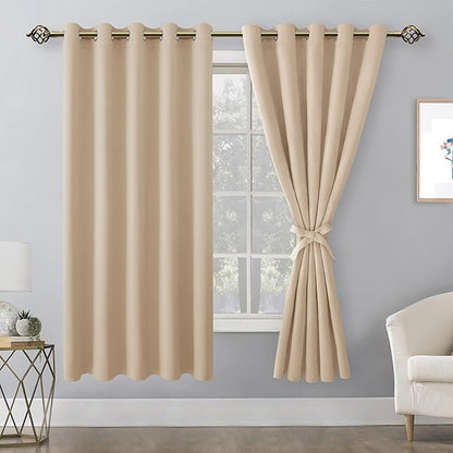 Hiasan Blackout Curtains for Bedroom, 60 x 63 Inches Length - Image 2