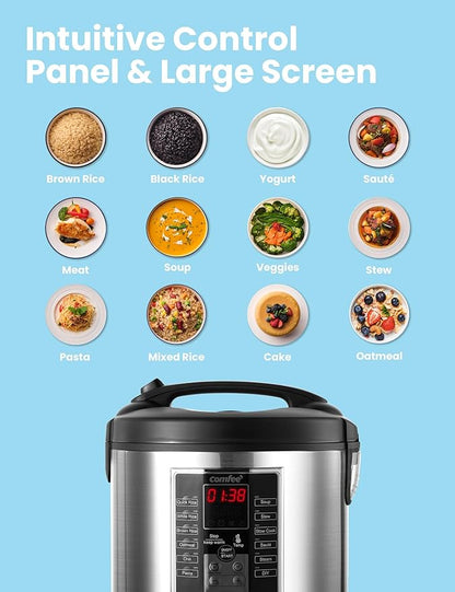COMFEE' Rice Cooker, Slow Cooker, Sauté All in One Multi Cooker Large Capacity. - Image 7