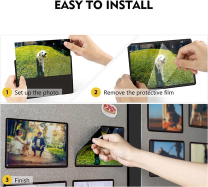 Magicfly Magnetic Photo Frame, Pack of 30, Fits 4 X 6 Inch Photos | Magnetic Picture Frame with Clear Photo Pocket for Refrigerator, Fridge, Office Cabinet, Black
