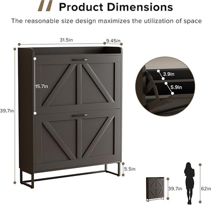 EOYUTLLY Shoe Cabinet for Entryway - Image 2