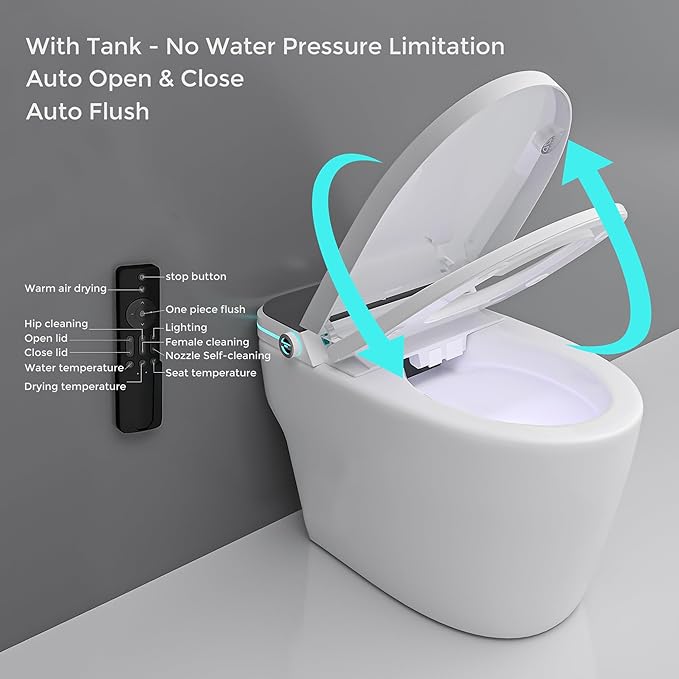 Auto Open/Close Lid Smart Toilet Bidet - Image 2