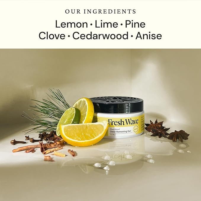 Fresh Wave Lemon Odor Removing Gel, 7 oz., Natural Plant-Based Odor Eliminator - Image 2