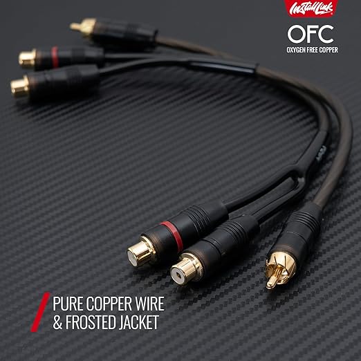 Install Link RCA Audio Cable for Subwoofer or Stereo Cable, Y Adapter 1-Male to - Image 9