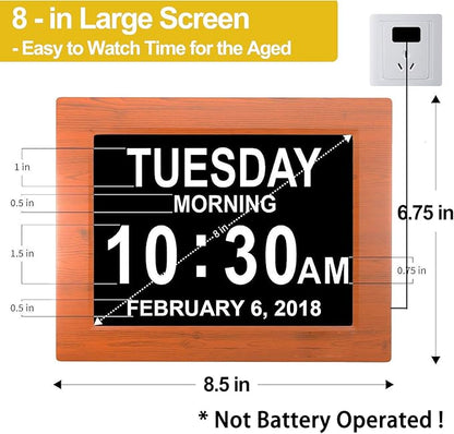 JALL 【New 2024】 Digital Calendar Alarm Day Clock - - Image 2