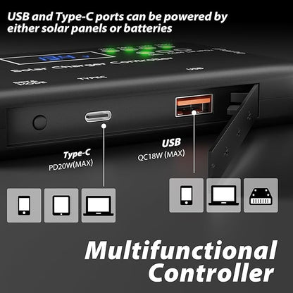 Solar Charge Controller 12V 20A, Solar Panel Charge Controller - Image 6