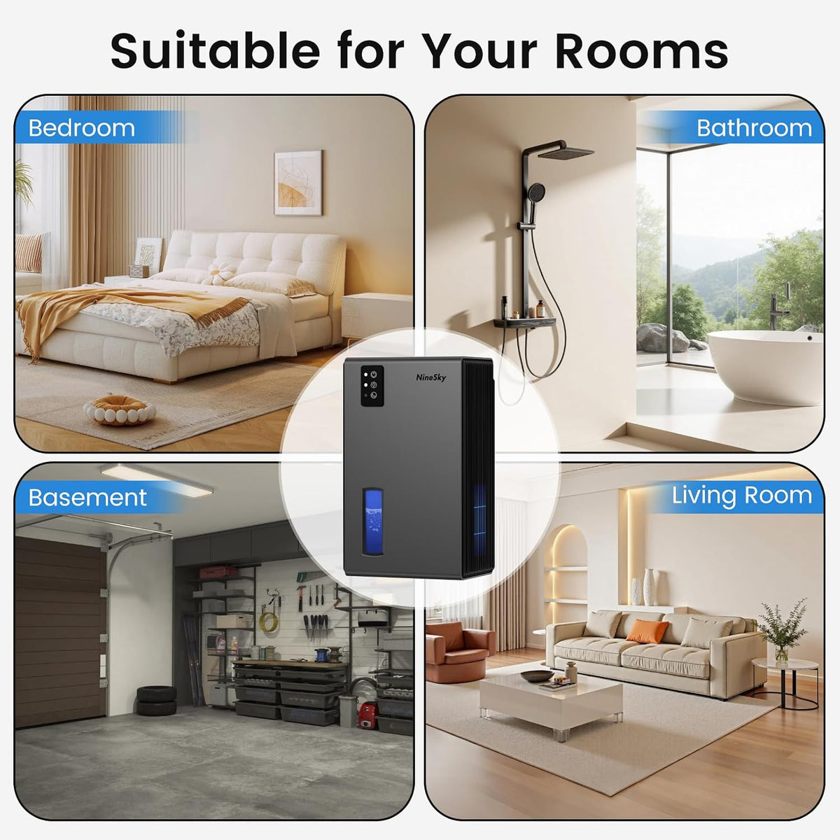 dehumidifiers for home, 1000 sq ft dehumidifier with, view 9