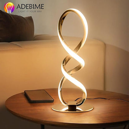 LED Spiral Bedside Table Lamp, Stepless Dimmable 12W 3000K Warm White, Modern - Image 2