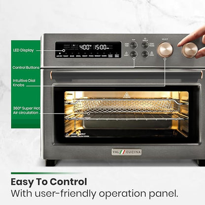 VAL CUCINA Infrared Heating Air Fryer Toaster Oven, Extra Large Countertop - Image 5