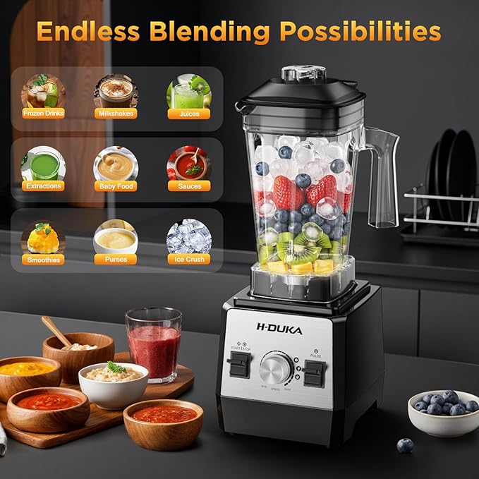 Smoothie Blender, 1400 Watt Powerful Countertop Blenders - Image 2