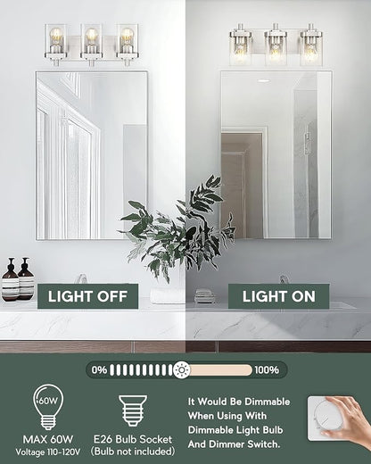 METWET Bathroom Light Fixtures, 3-Light Vanity Light - Image 7