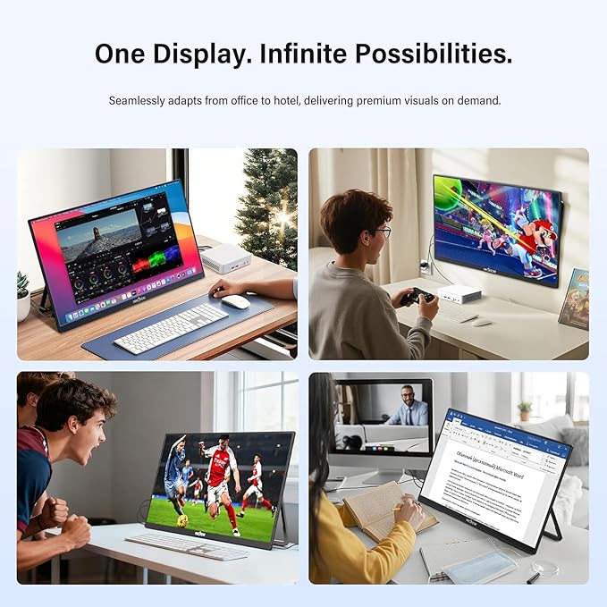 InnoView Large Portable Monitor 23.8inch FHD 1080P 144Hz USB-C, HDMI Computer - Image 7