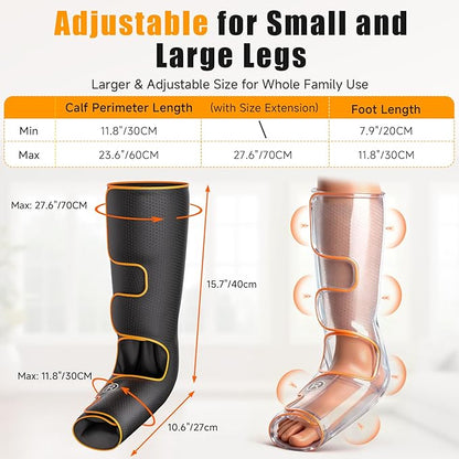 Leg Massager with Heat and Compression, Foot and Calf Massager - Image 4