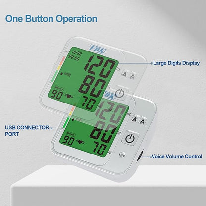 Blood Pressure Monitors for Home USE; Voice Volume Control Bilingual; Talking - Image 6