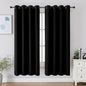 CUCRAF Black Blackout Curtains & Drapes Grommet Soundproof Curtains by CUCRAF