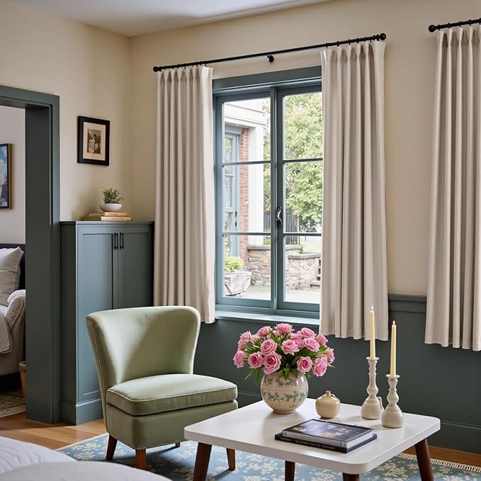 Lazzzy Velvet Blackout Curtains Thermal Insulated Room Window Drapes Super Soft - Image 5