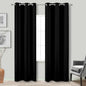 KOUFALL Black Blackout Curtains 38x84 by KOUFALL