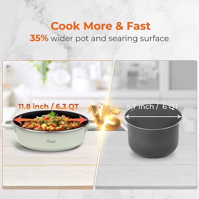 Rosewill 12.7 QT Electric Hot Pot Slow Cooker - Image 8